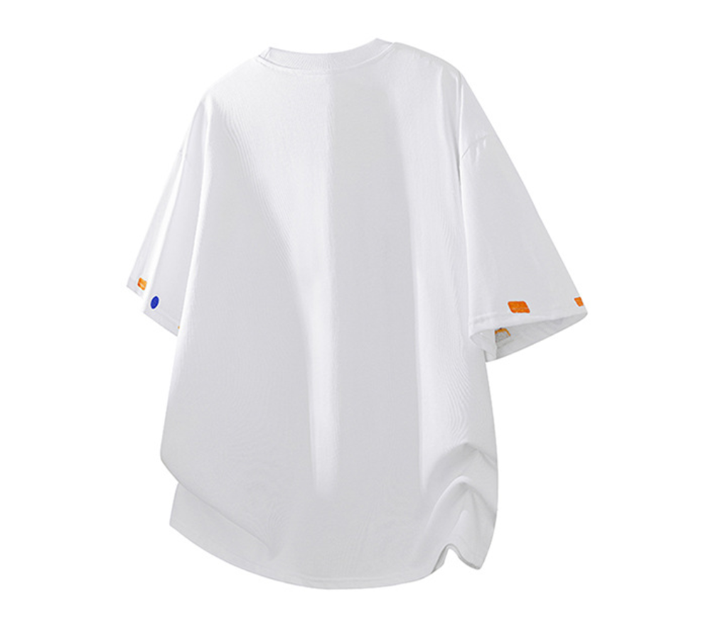 Fashion printed solid color T-shirt