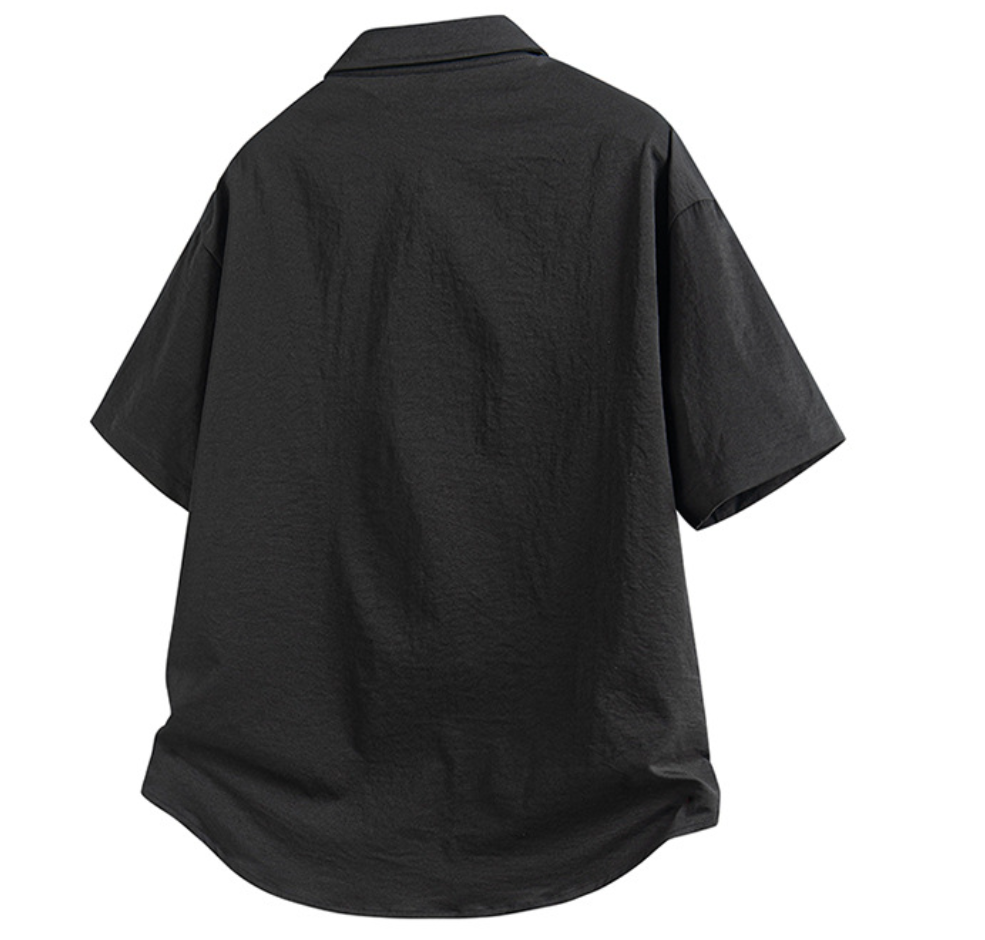 Fashion printed solid color T-shirt