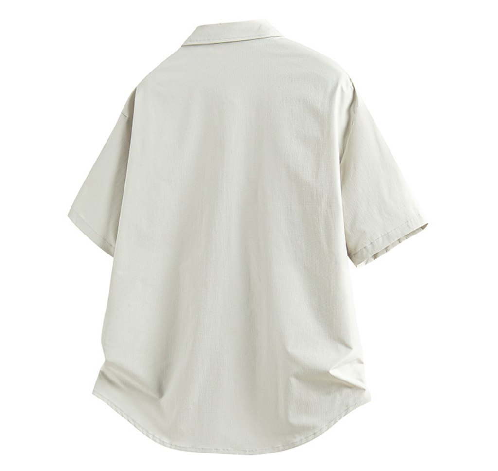 Fashion printed solid color T-shirt