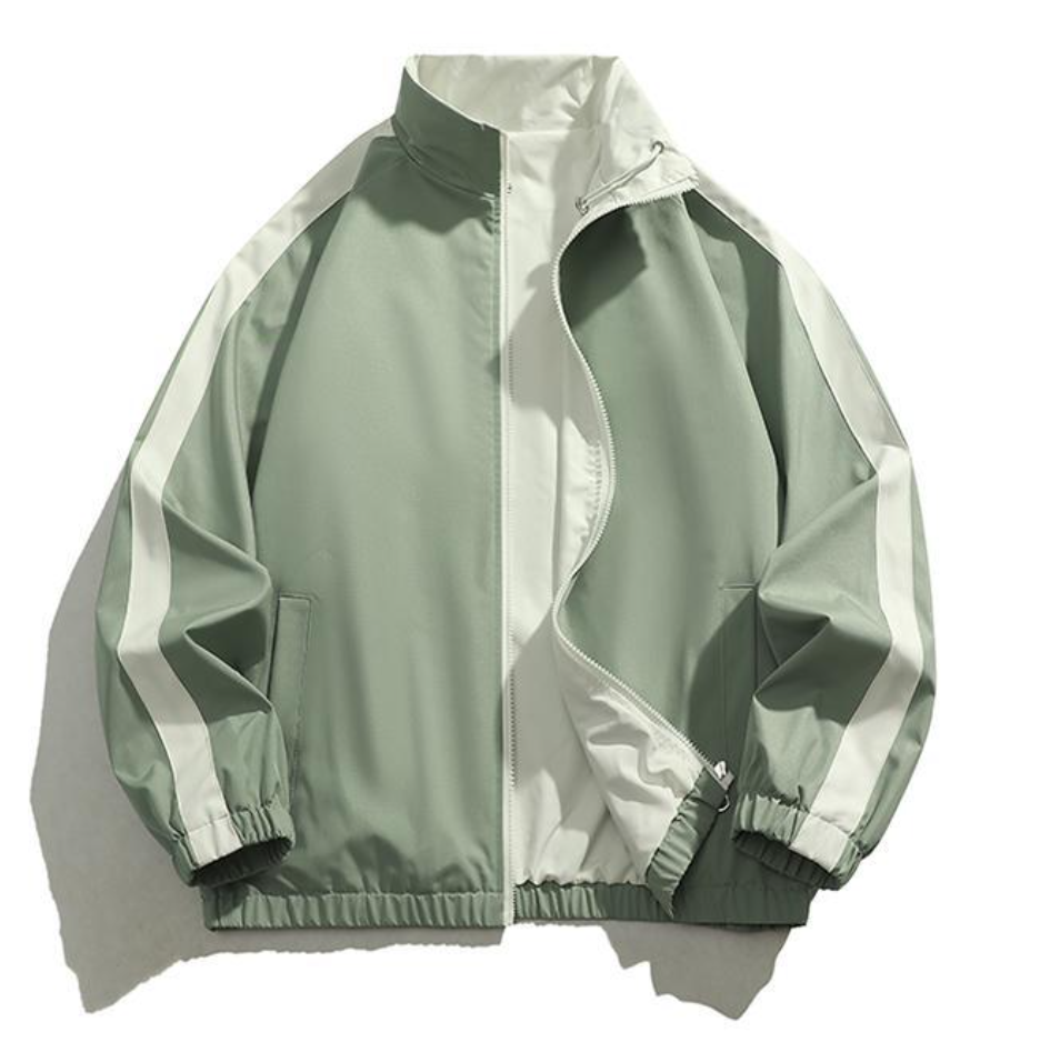 Fashion printed solid color jacket