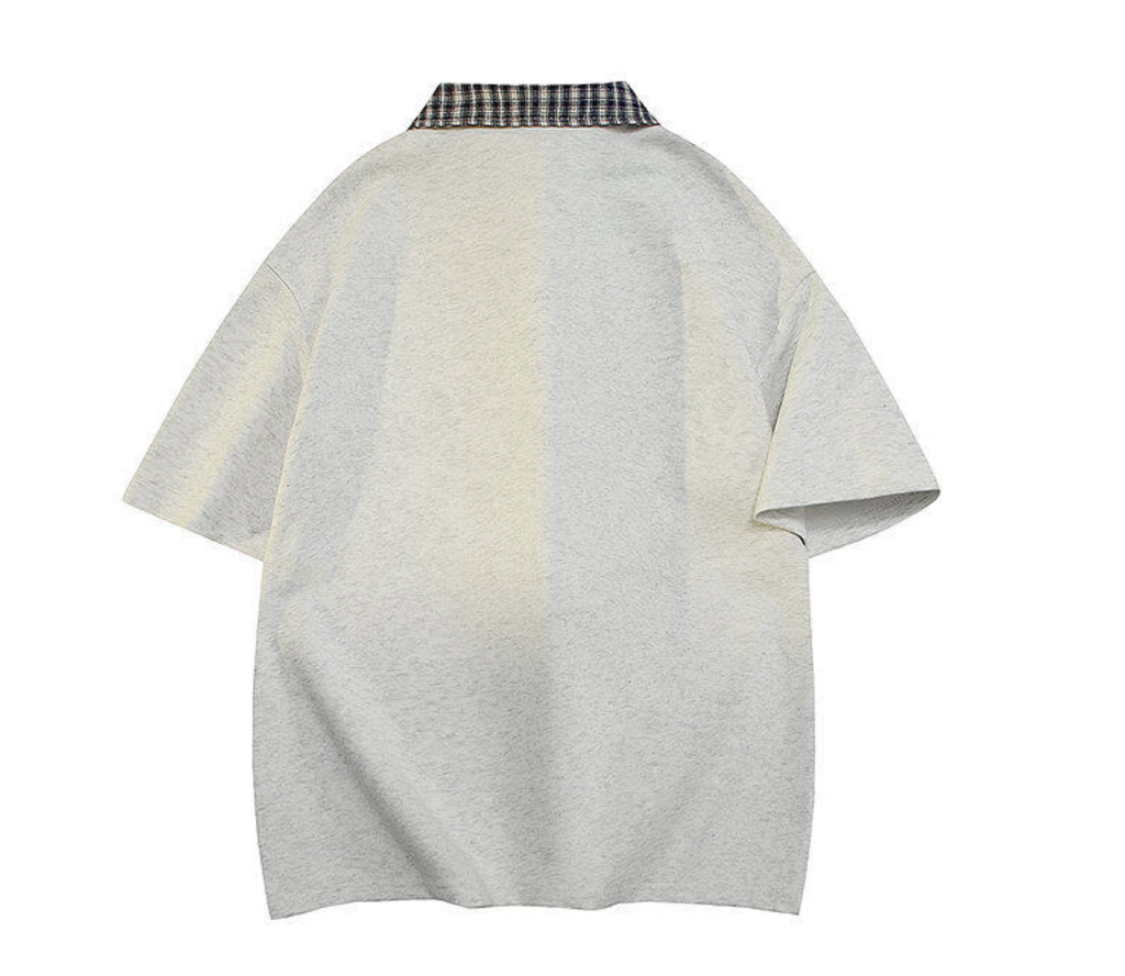 Fashion printed solid color T-shirt