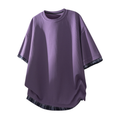 Fashion printed solid color T-shirt