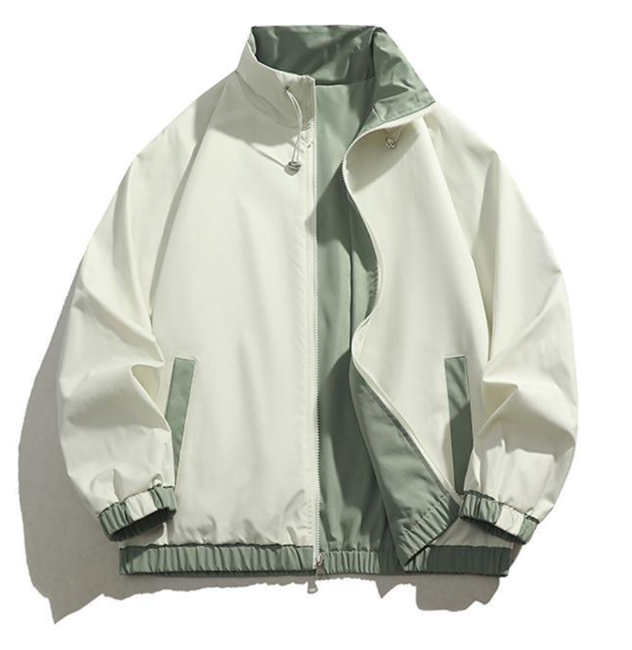 Fashion printed solid color jacket