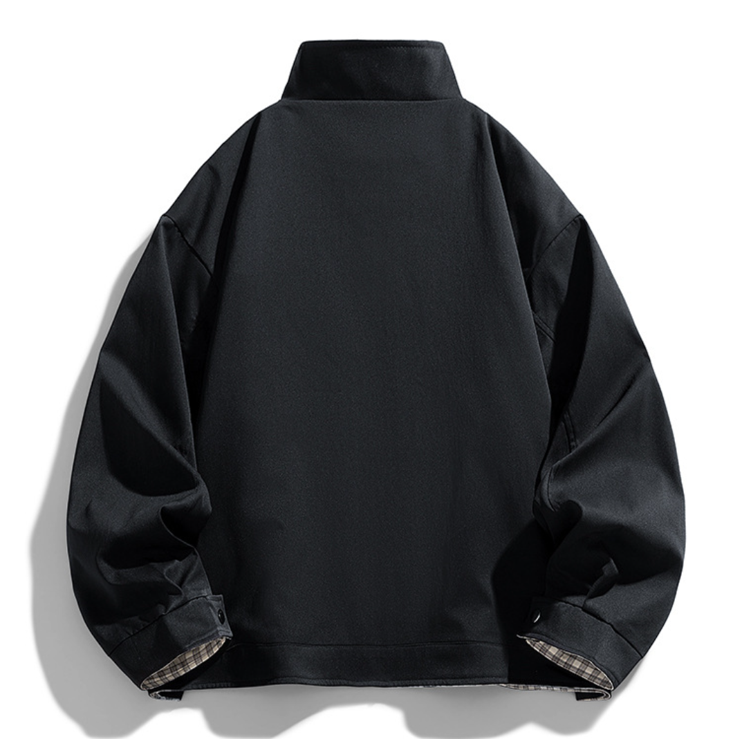 Fashion printed solid color jacket