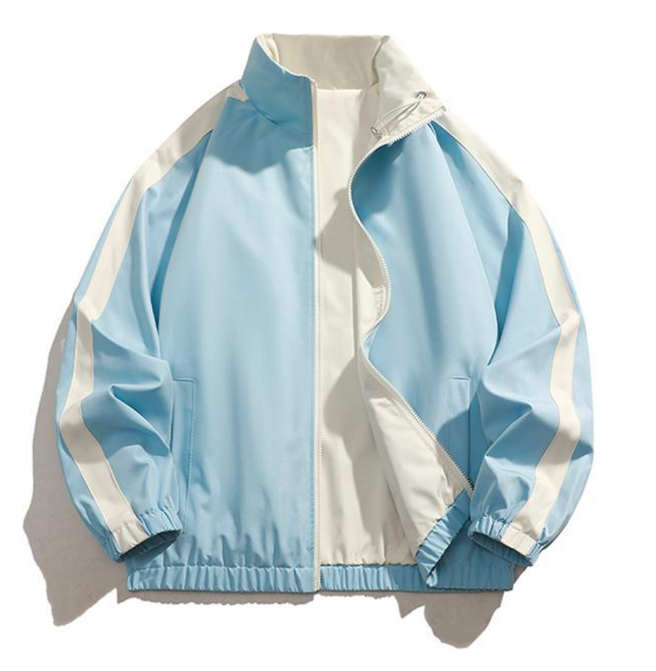 Fashion printed solid color jacket
