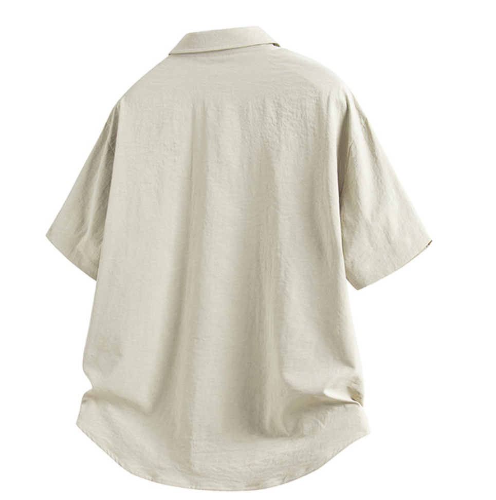 Fashion printed solid color T-shirt