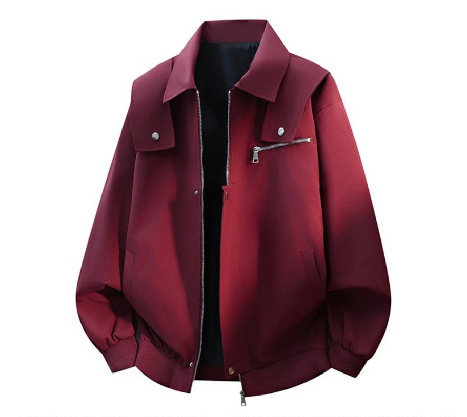 Fashion printed solid color jacket