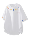 Fashion printed solid color T-shirt