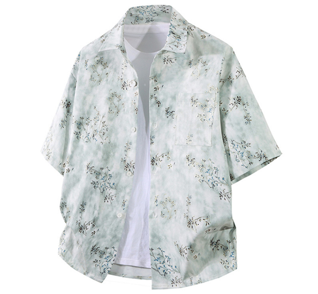 Fashion printed solid color T-shirt