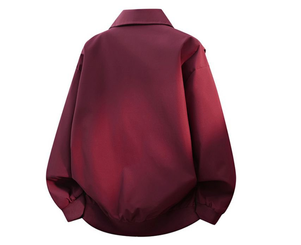 Fashion printed solid color jacket