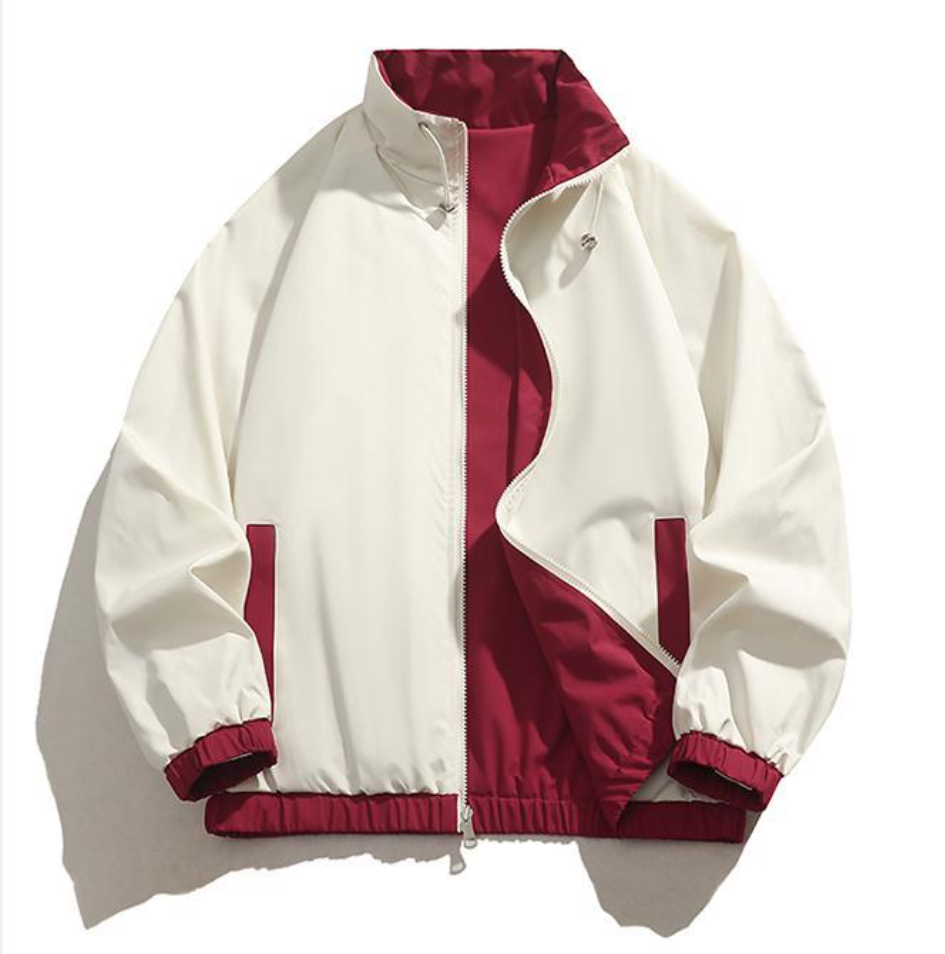 Fashion printed solid color jacket