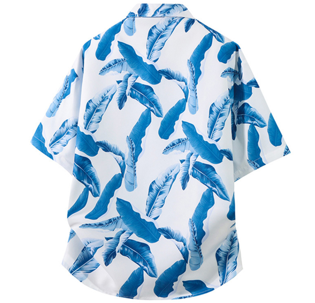 Fashion printed solid color T-shirt