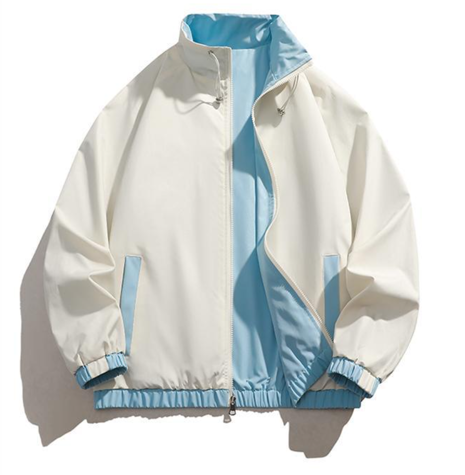 Fashion printed solid color jacket