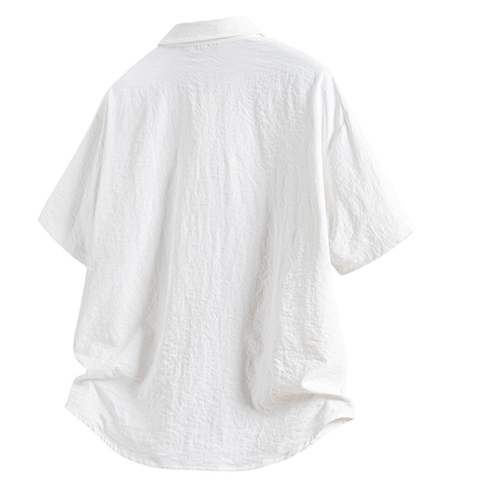 Fashion printed solid color T-shirt
