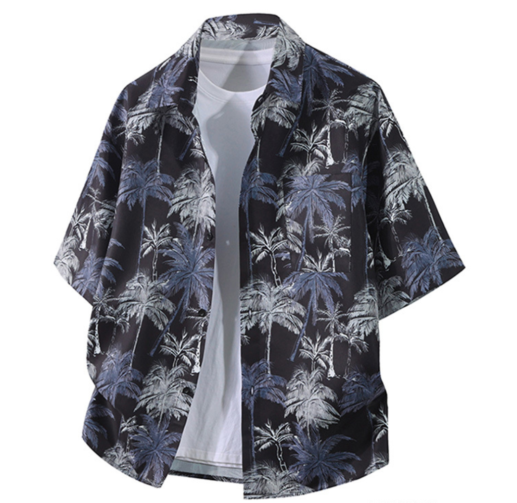Fashion printed solid color T-shirt