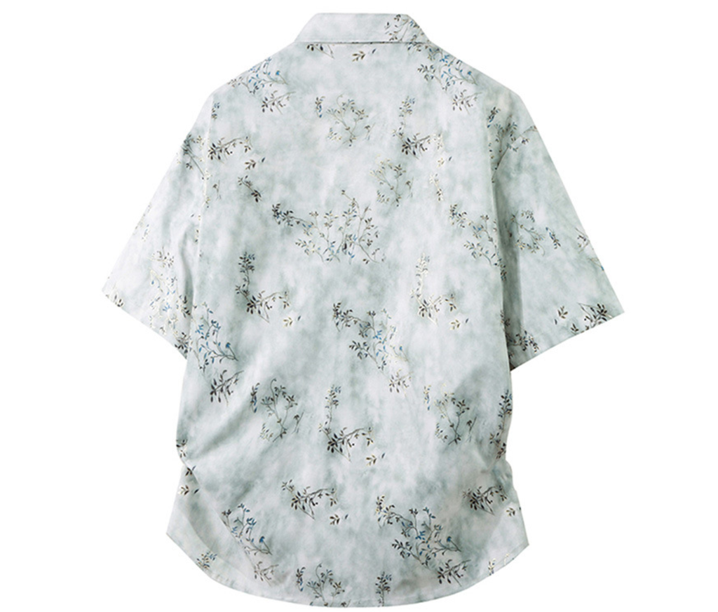 Fashion printed solid color T-shirt