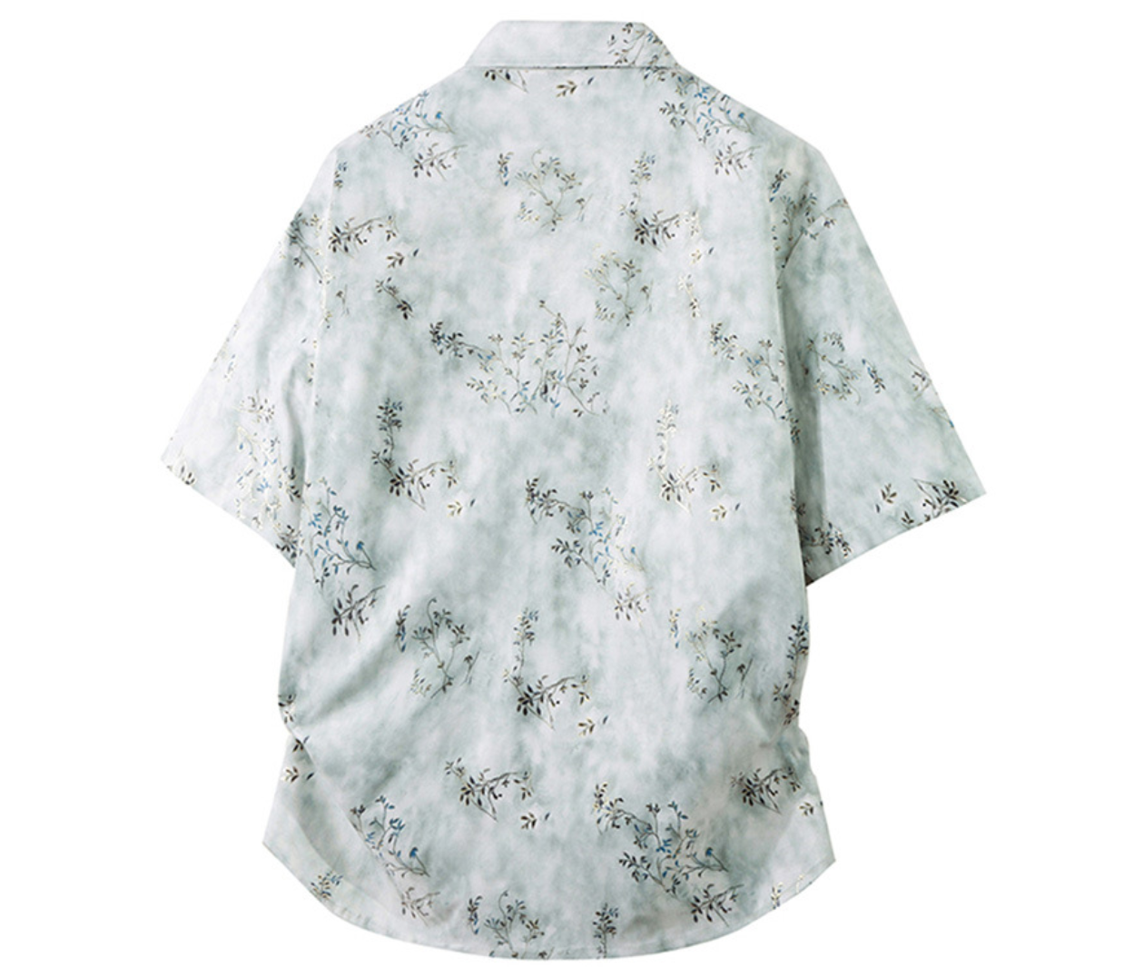 Fashion printed solid color T-shirt