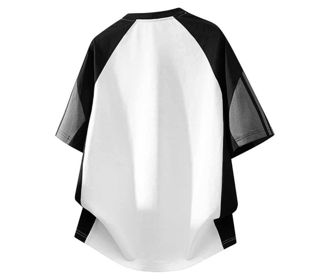 Fashion printed solid color T-shirt