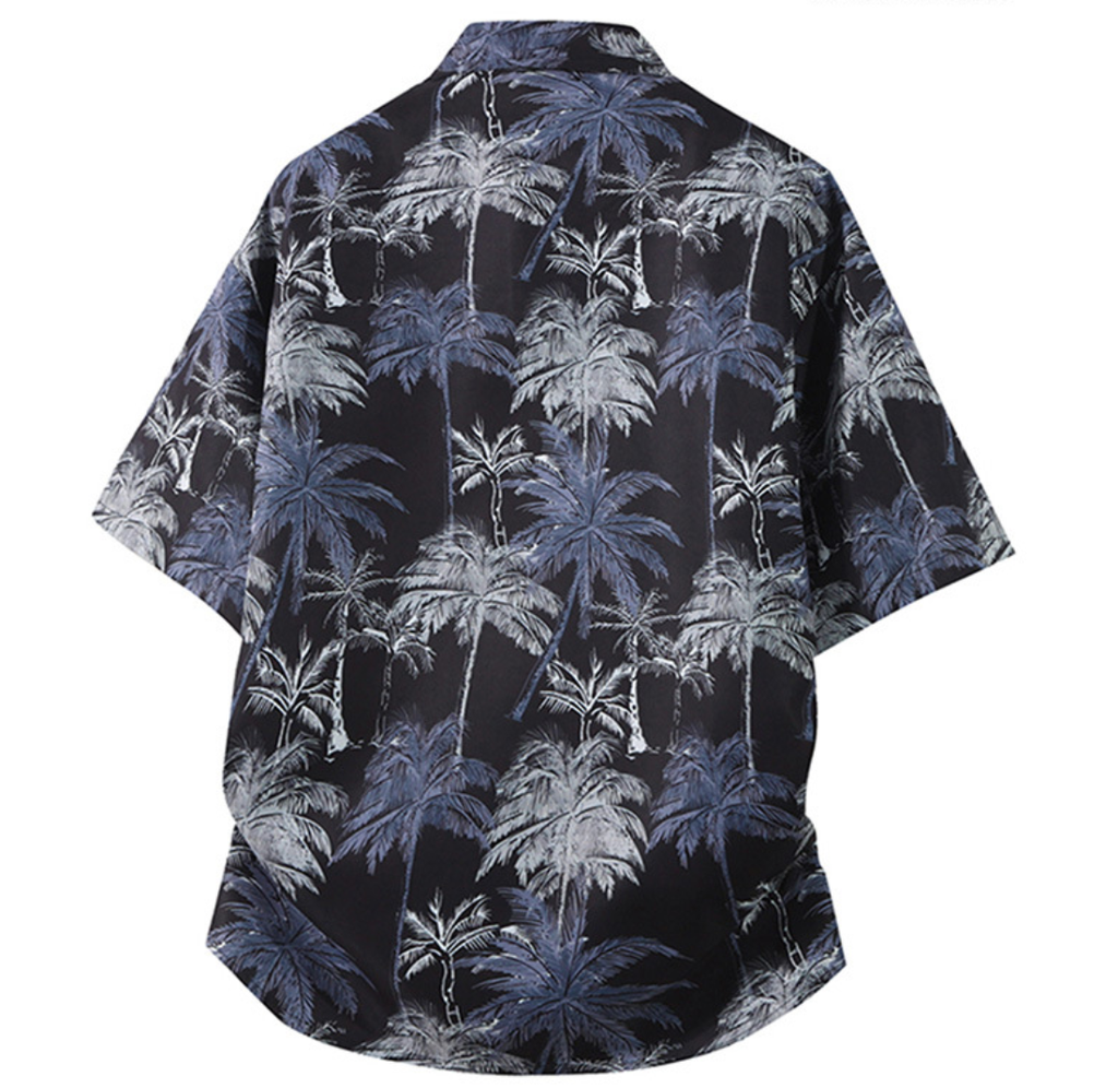 Fashion printed solid color T-shirt