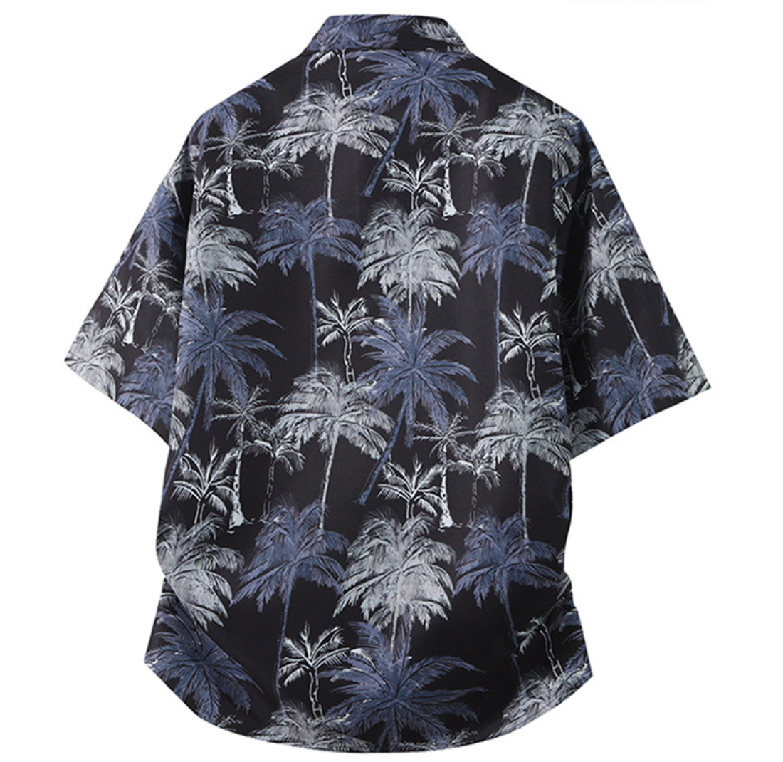 Fashion printed solid color T-shirt