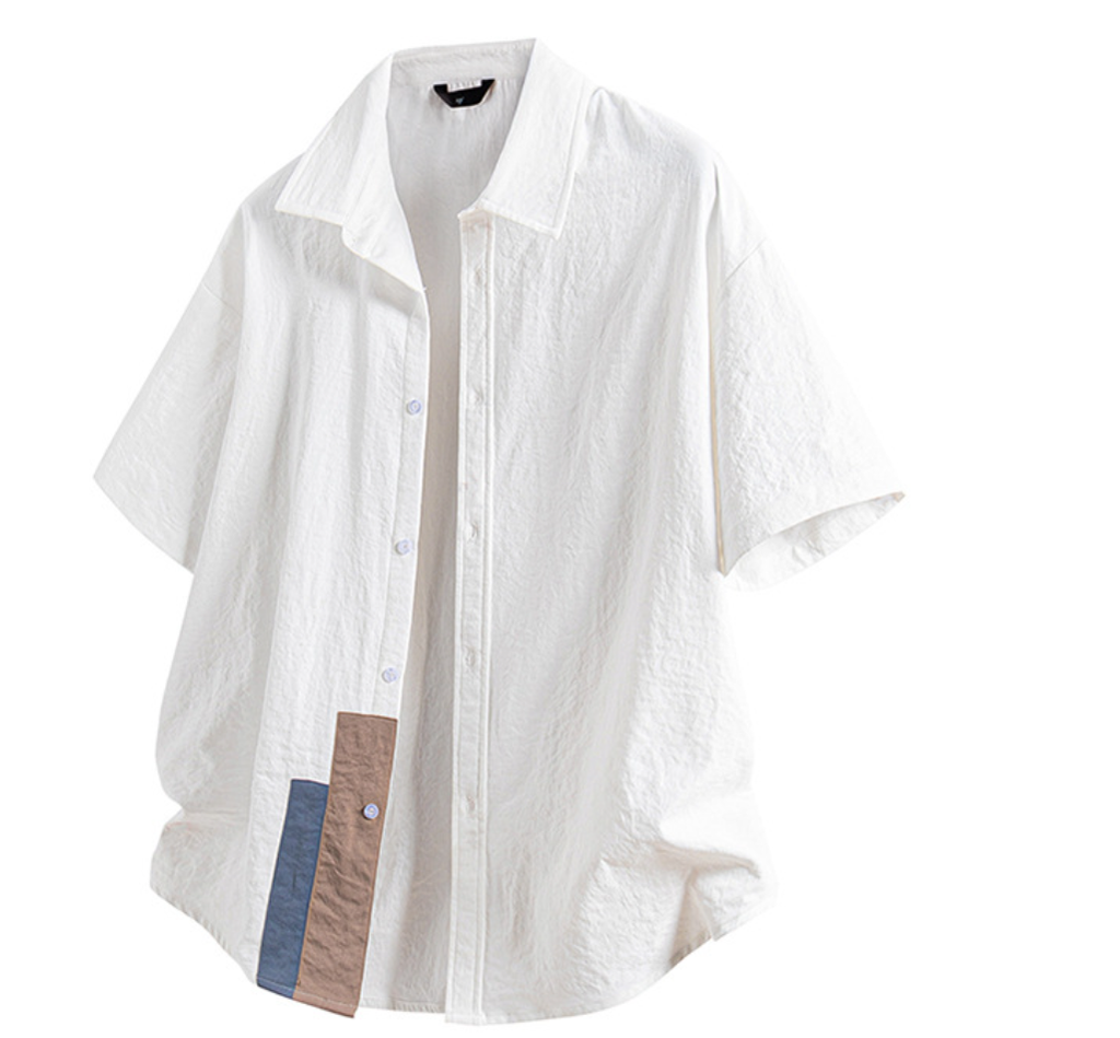 Fashion printed solid color T-shirt