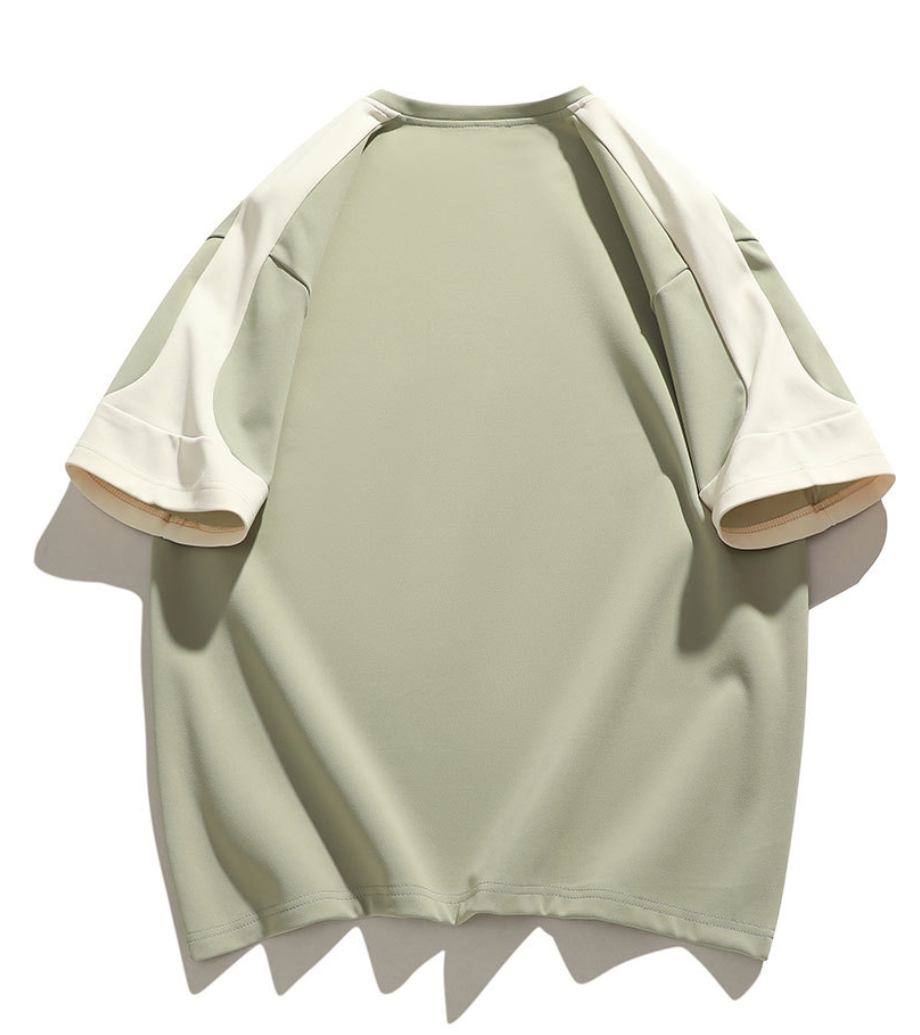 Fashion printed solid color T-shirt