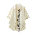 Fashion printed solid color T-shirt