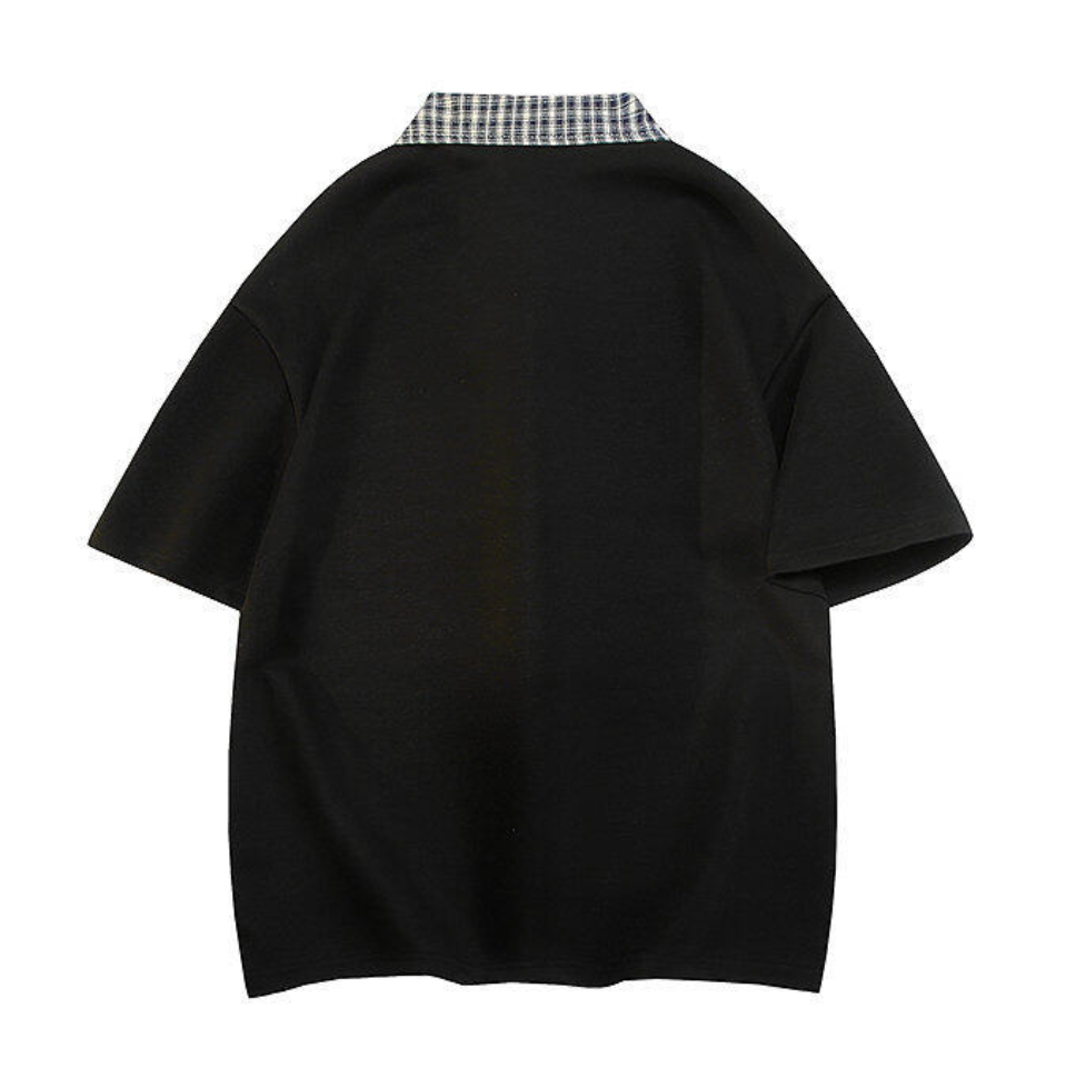 Fashion printed solid color T-shirt
