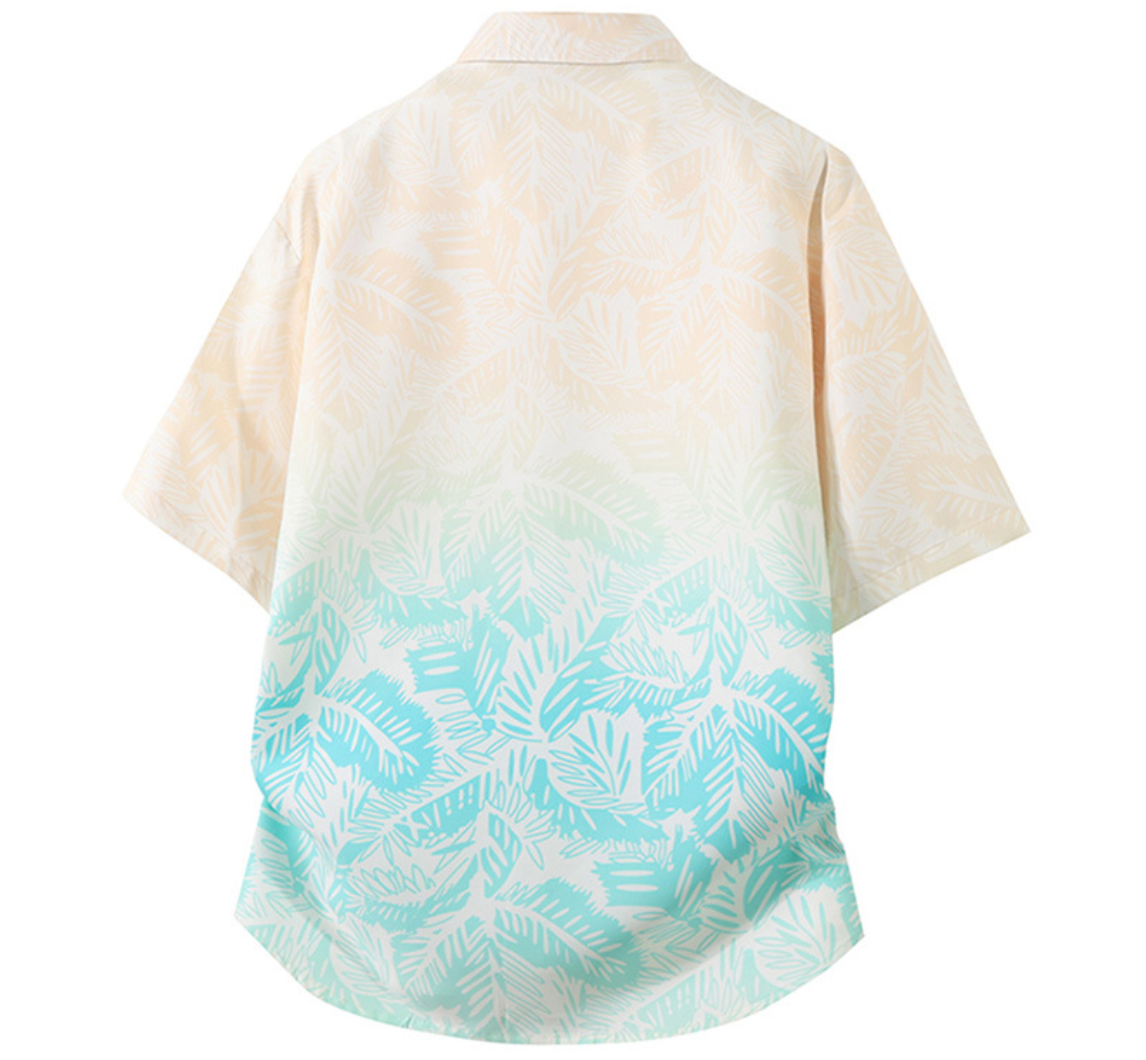 Fashion printed solid color T-shirt