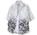 Fashion printed solid color T-shirt