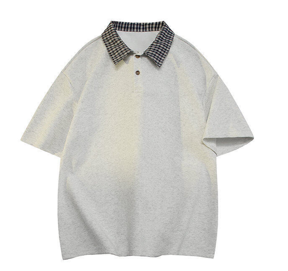 Fashion printed solid color T-shirt