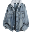 Fashion printed solid color jacket