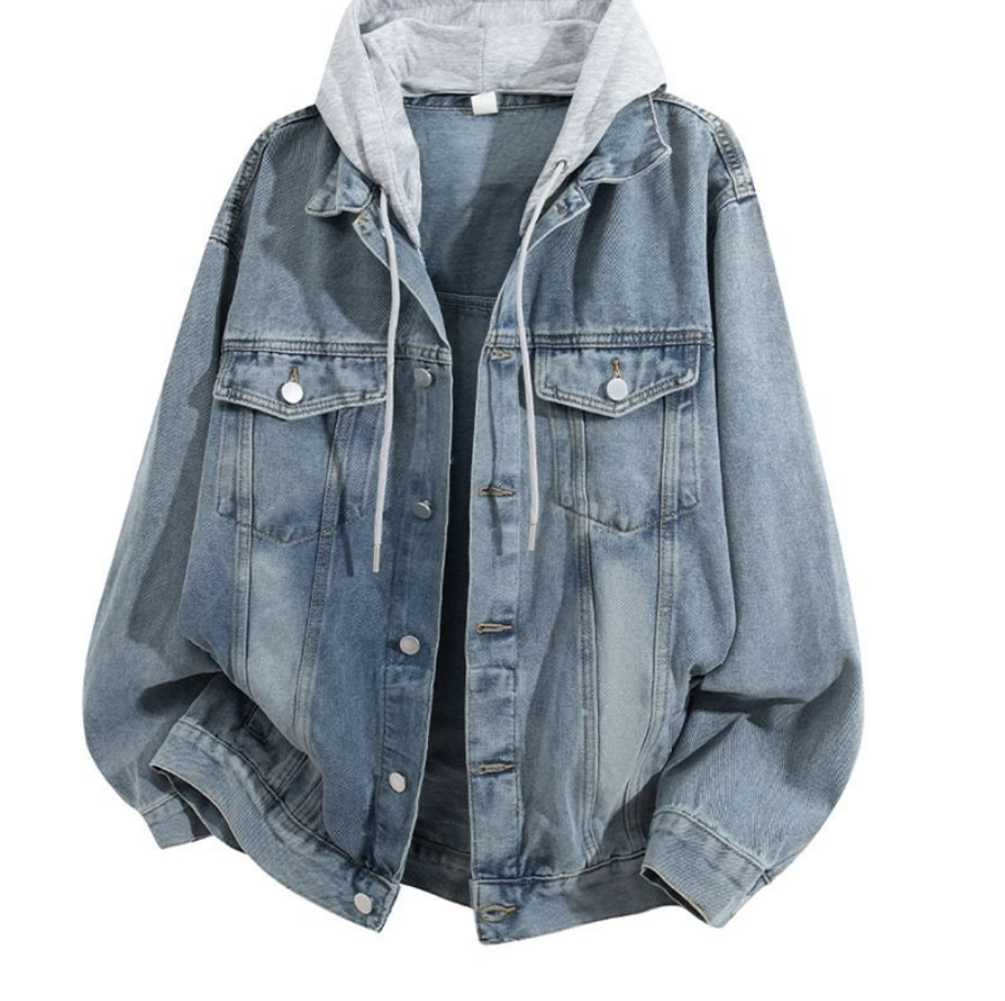 Fashion printed solid color jacket