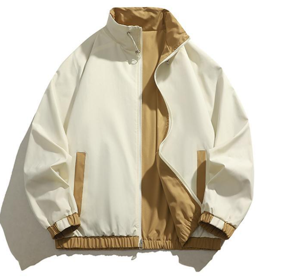 Fashion printed solid color jacket