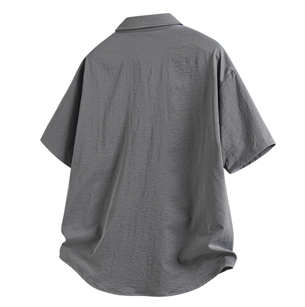 Fashion printed solid color T-shirt
