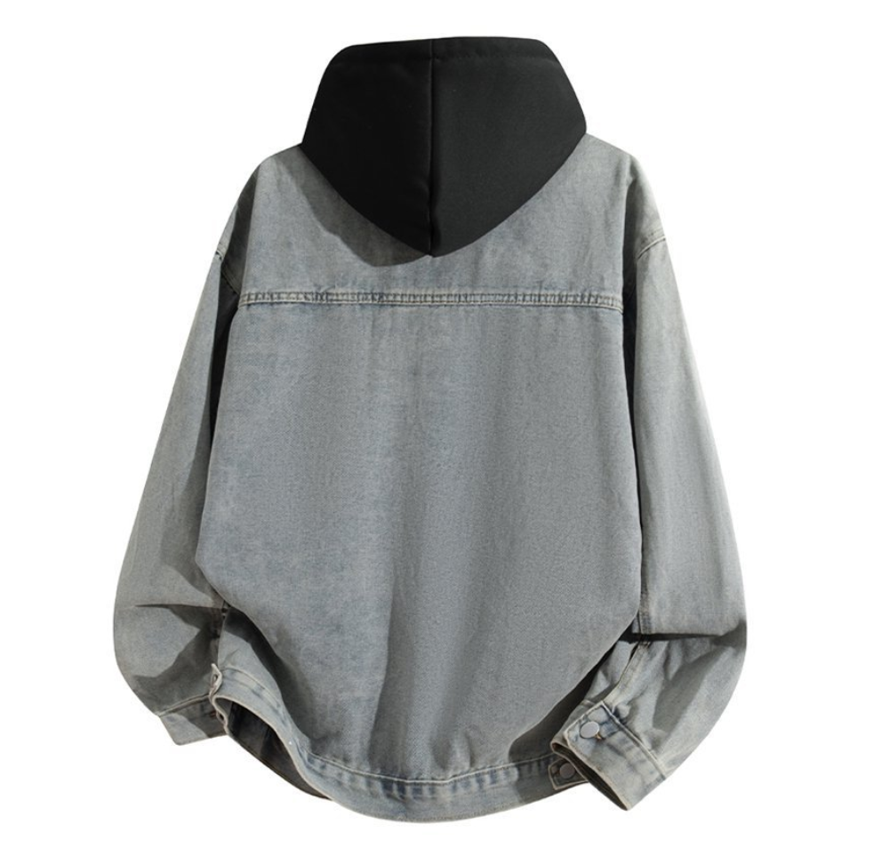 Fashion printed solid color jacket