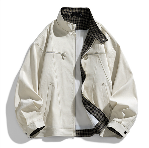 Fashion printed solid color jacket