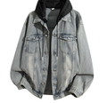 Fashion printed solid color jacket