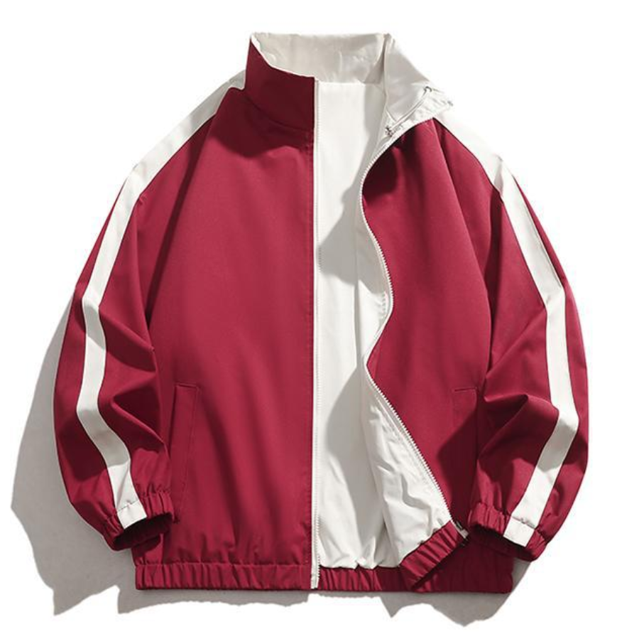 Fashion printed solid color jacket