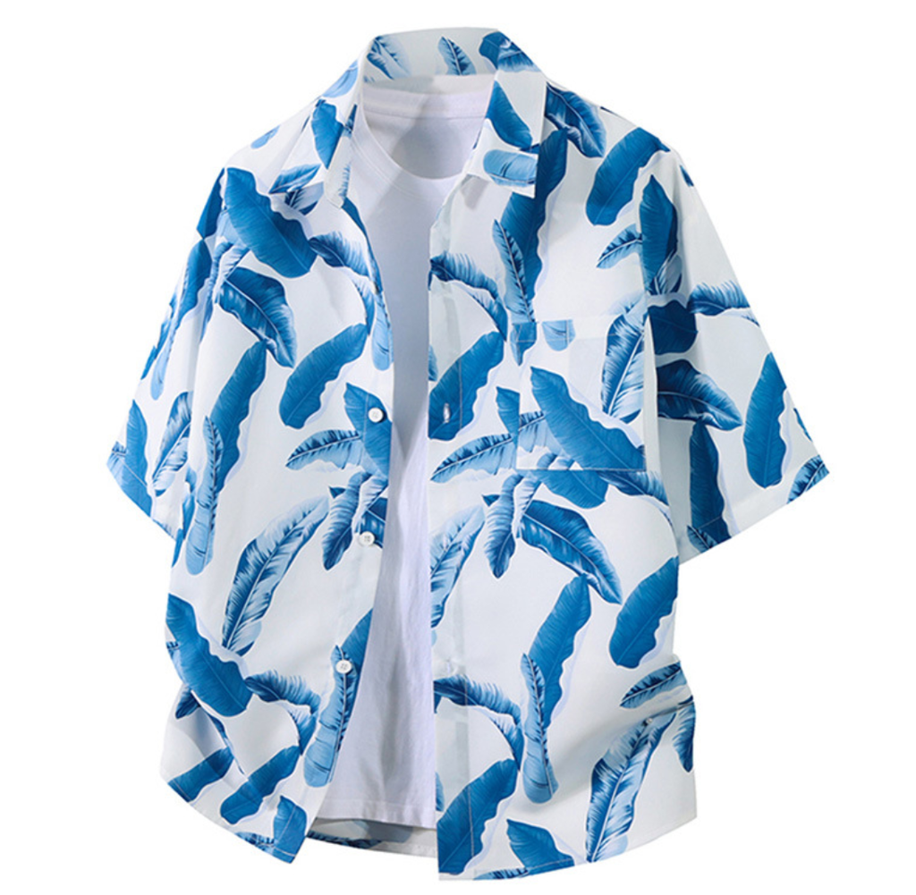 Fashion printed solid color T-shirt